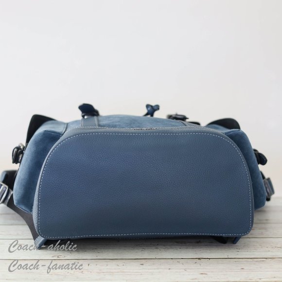 NWT Coach CL955 Hudson Backpack in Suede and Natural Pebble Leather - Picture 9 of 10